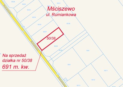 działka na sprzedaż - Murowana Goślina (gw), Mściszewo, Rumiankowa