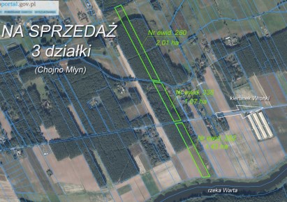parcel for sale - Wronki (gw), Chojno-Młyn